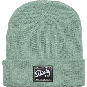 New Binky Bro Park City Foldover Beanie in Seafoam Green